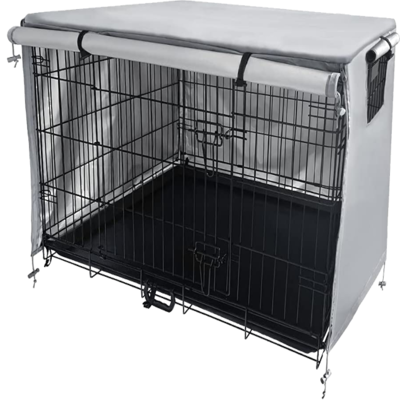 Protective crate cover for wire dog crates