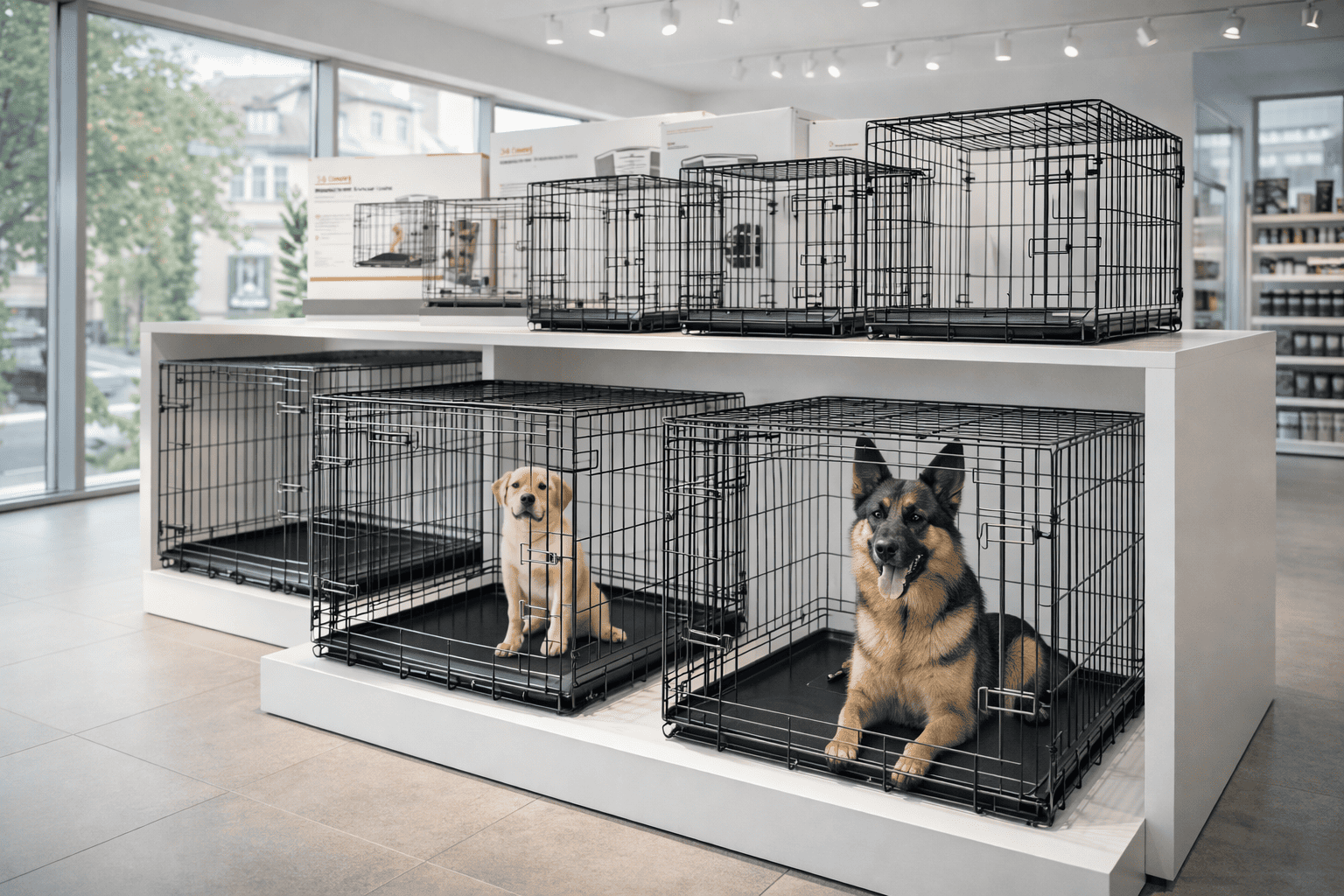 Wire dog crates for European pet brand retail expansion