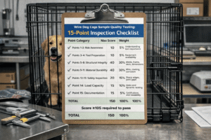 Wire Dog Cage Sample Quality Testing 15-Point Inspection Checklist