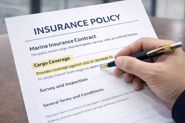insurance policy document showing coverage terms