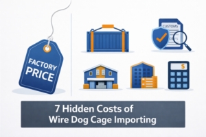 7 hidden costs of wire dog cage importing infographic