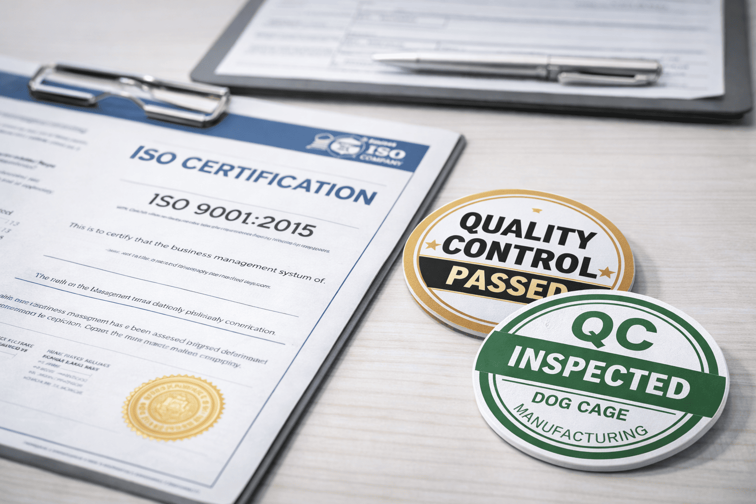 wire dog cage manufacturer ISO certifications