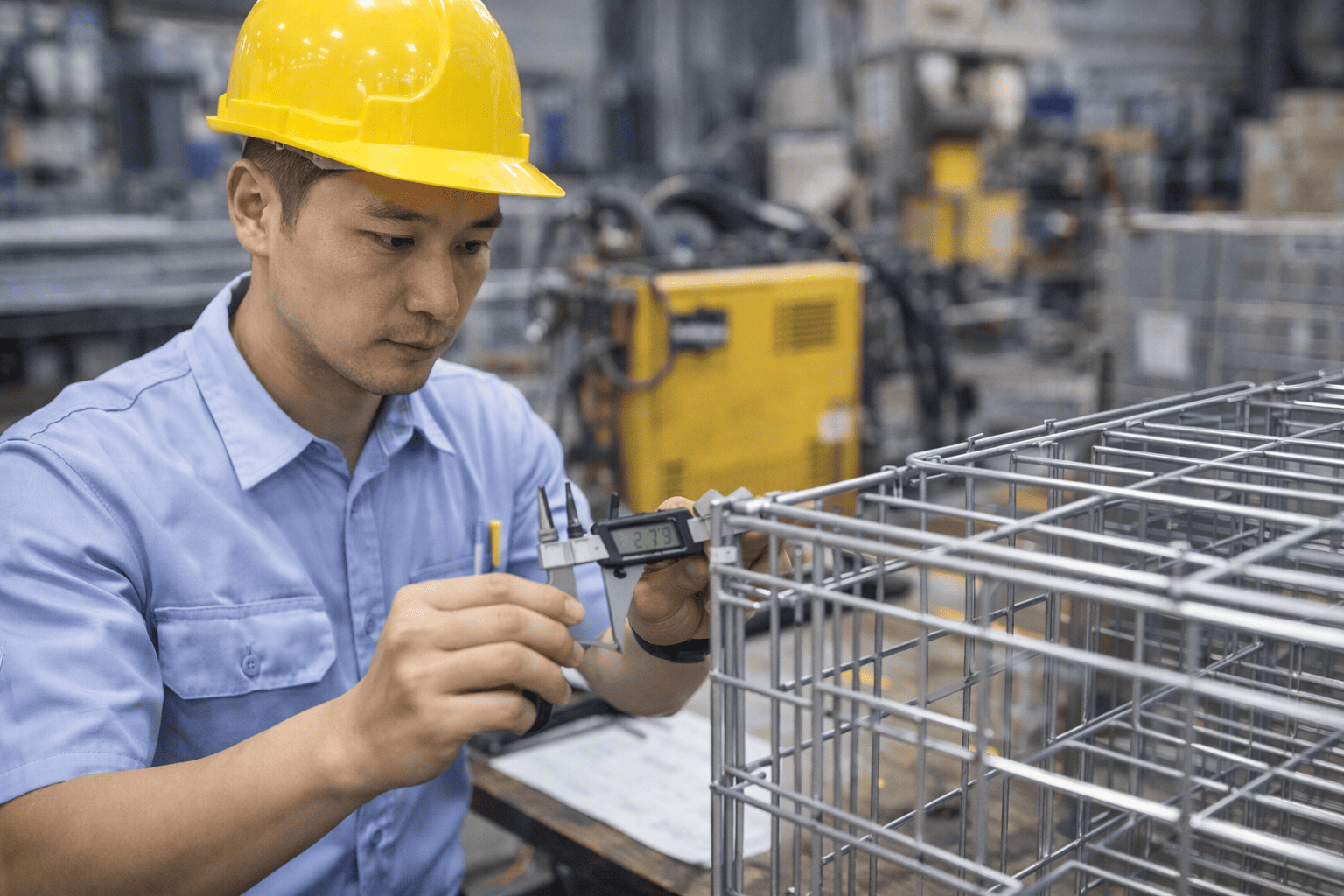 quality control inspection for wire dog cage manufacturing