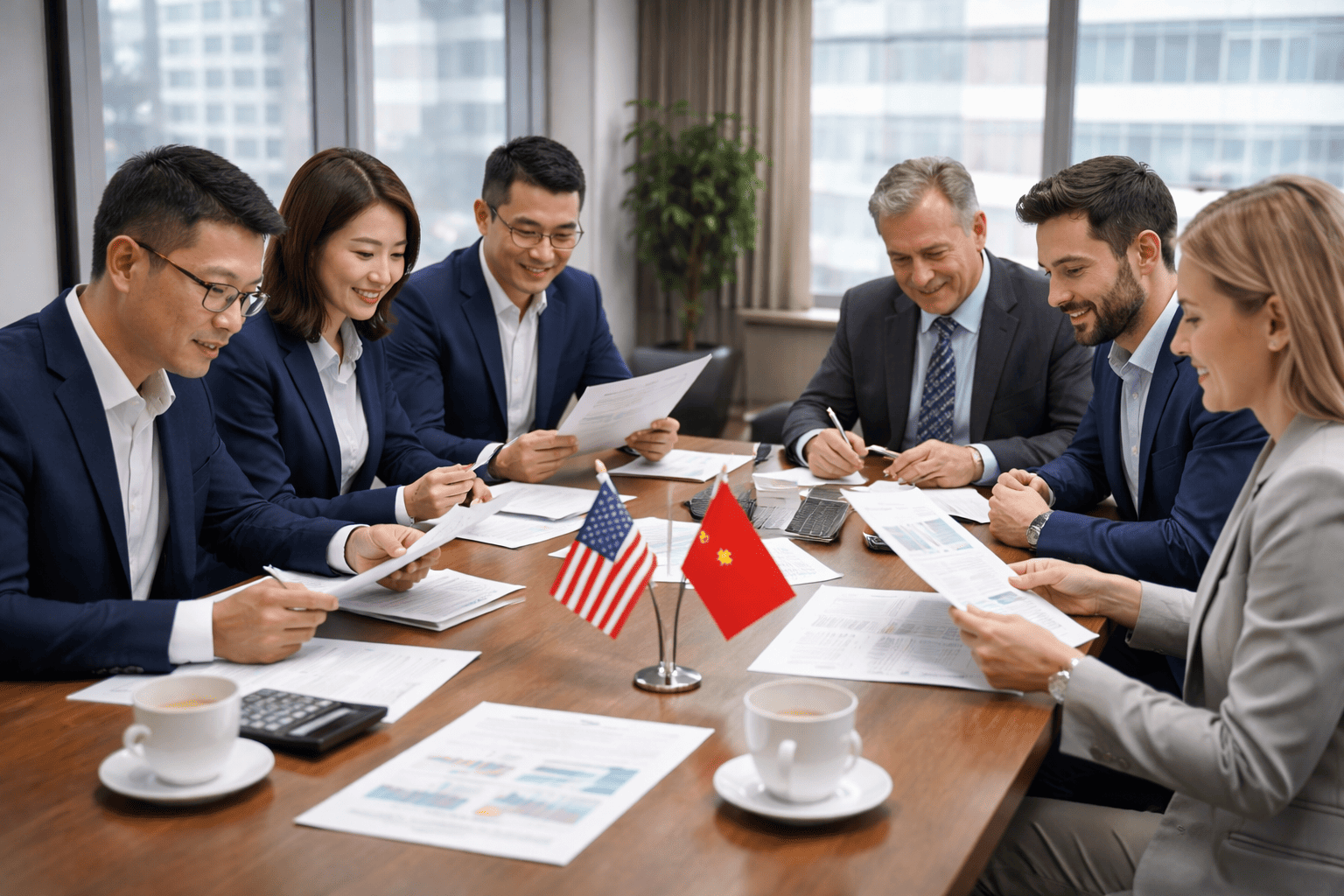 Business negotiation meeting