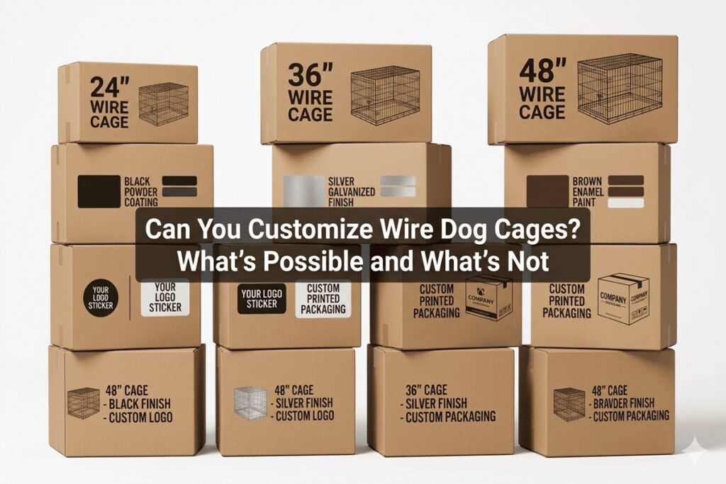 wire dog cage customization