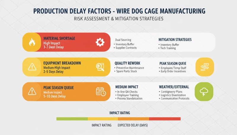 Common production delay factors in wire dog cage manufacturing and mitigation strategies