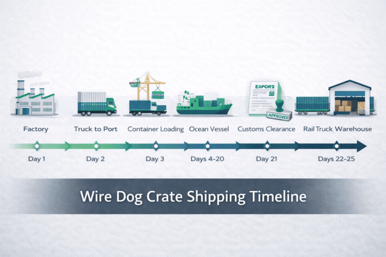 How Long Does Wire Dog Crate Shipping Take from Factory to Warehouse?