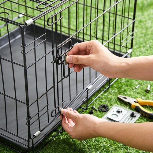 wire dog cage testing - field testing assembly and door latch functionality