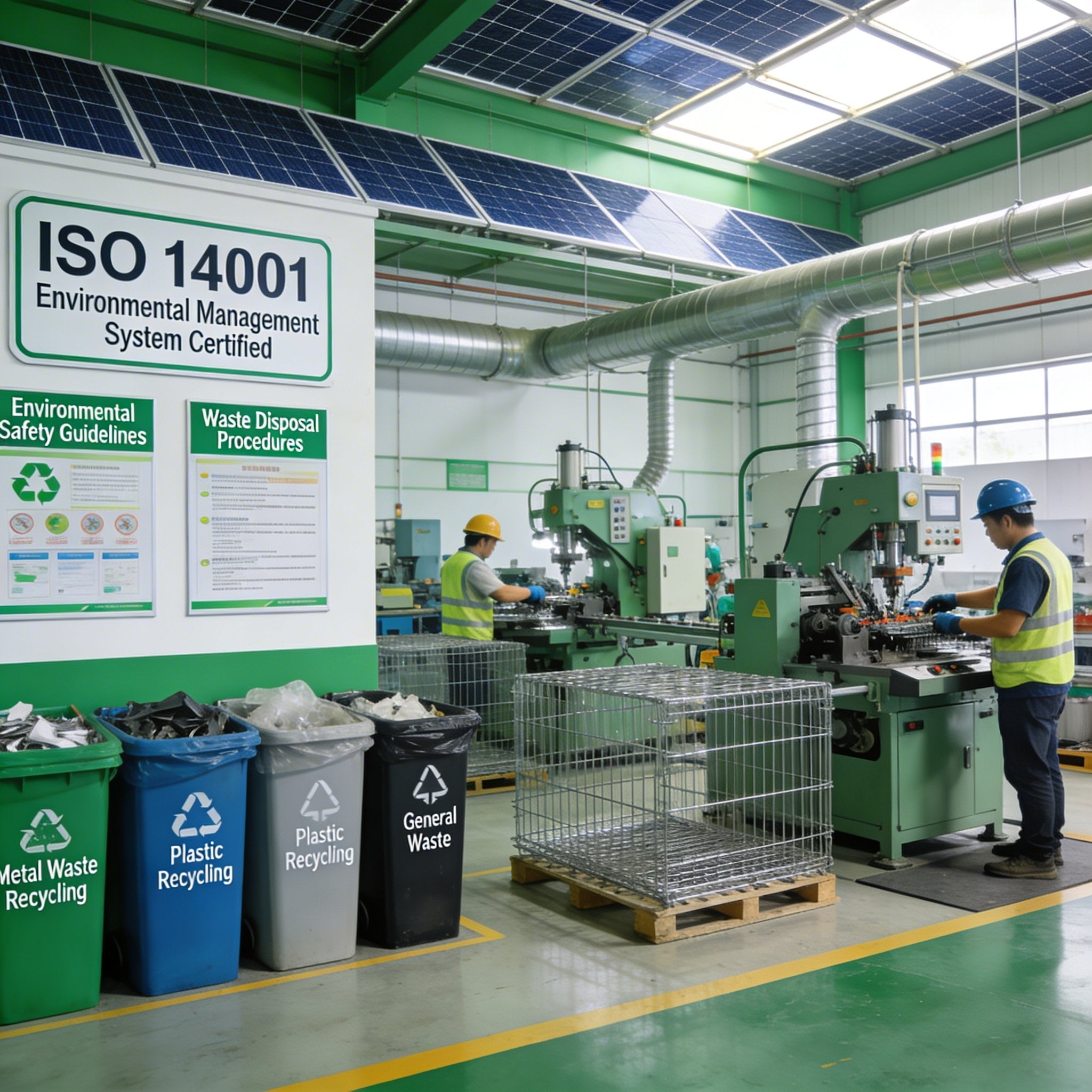 ISO 14001 environmental certification for pet cage manufacturing facilities