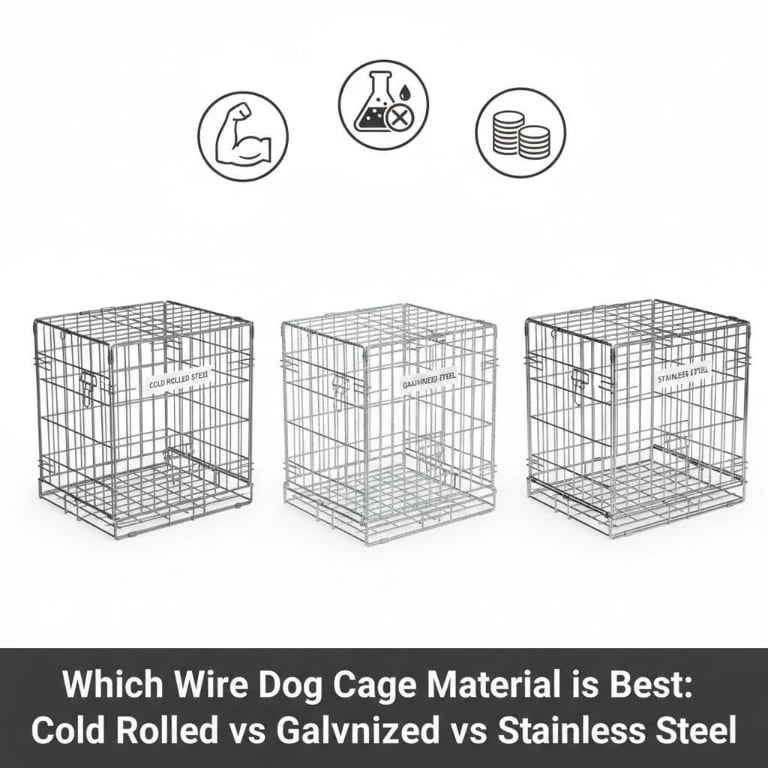 Which Wire Dog Cage Material is Best: Cold Rolled vs Galvanized vs Stainless Steel
