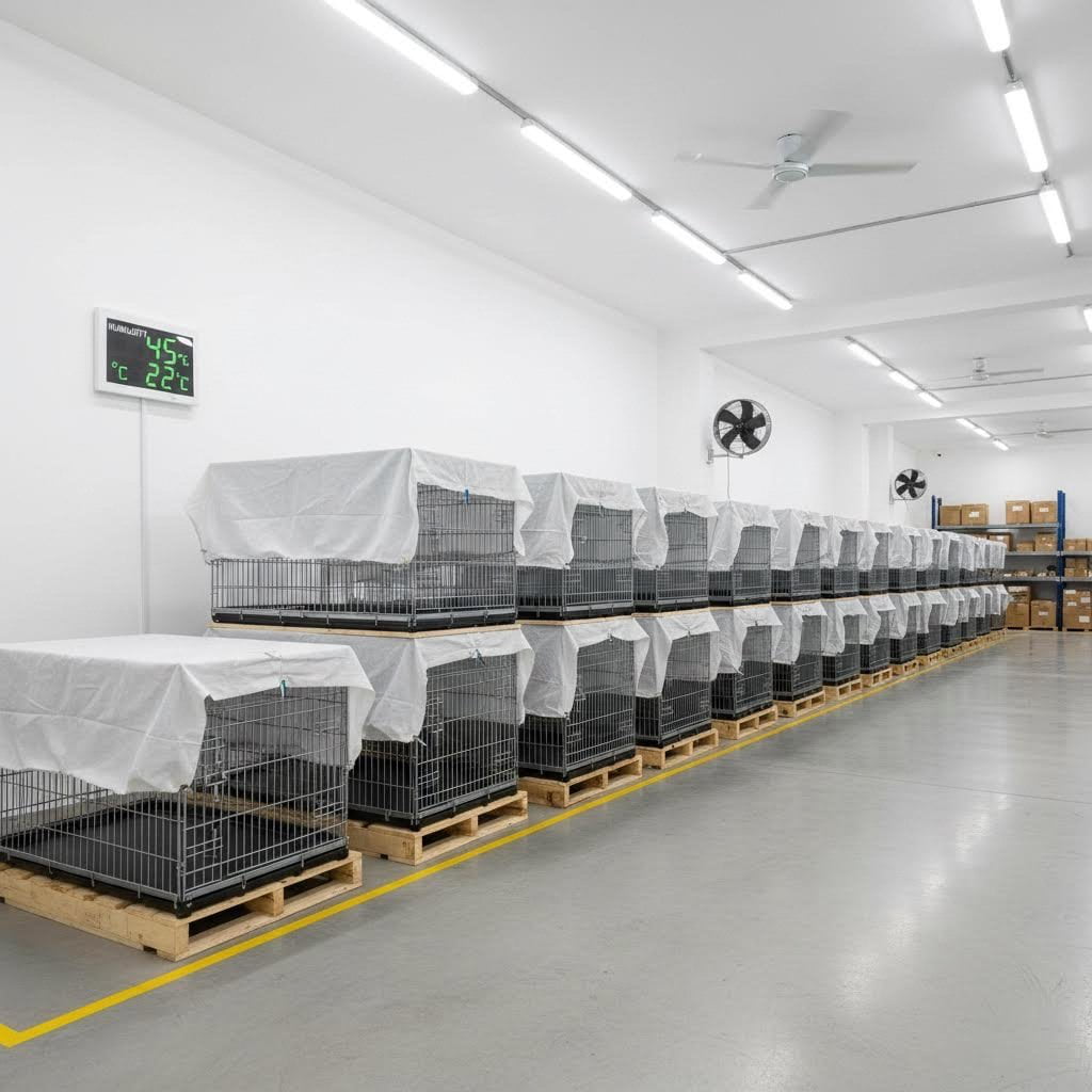 wire dog cage rust prevention storage best practices