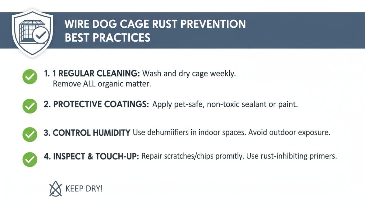 wire dog cage rust prevention best practices summary