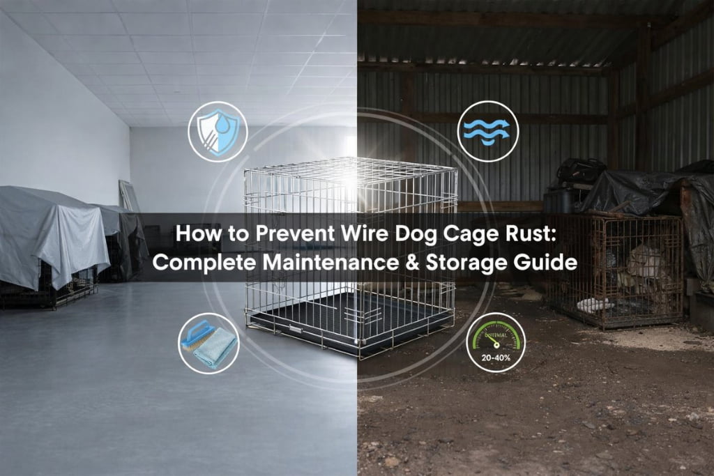 wire dog cage rust prevention