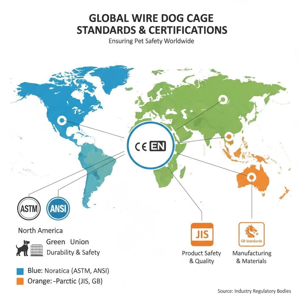Wire dog cage ISO certification documents and quality management paperwork