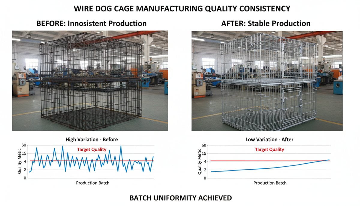 wire dog cage ISO impact on quality consistency