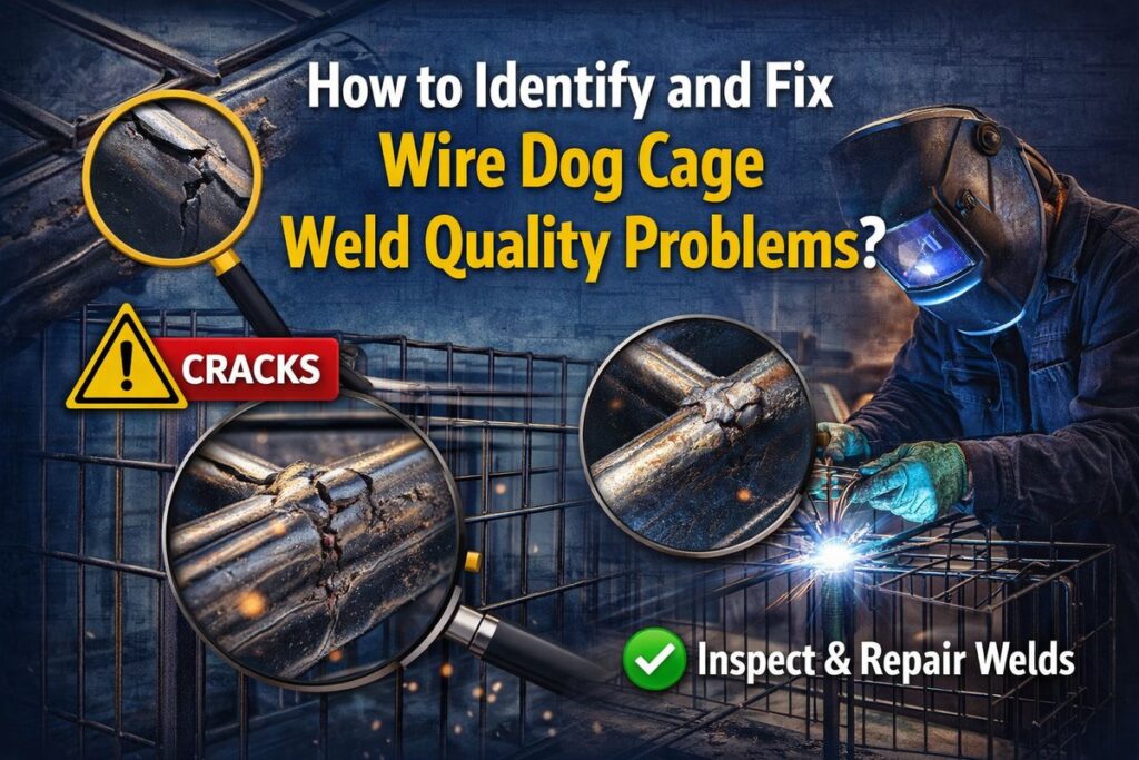 wire dog cage weld quality