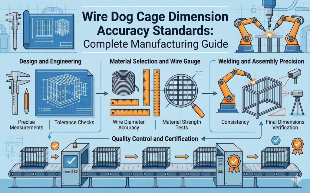 wire dog cage dimension accuracy