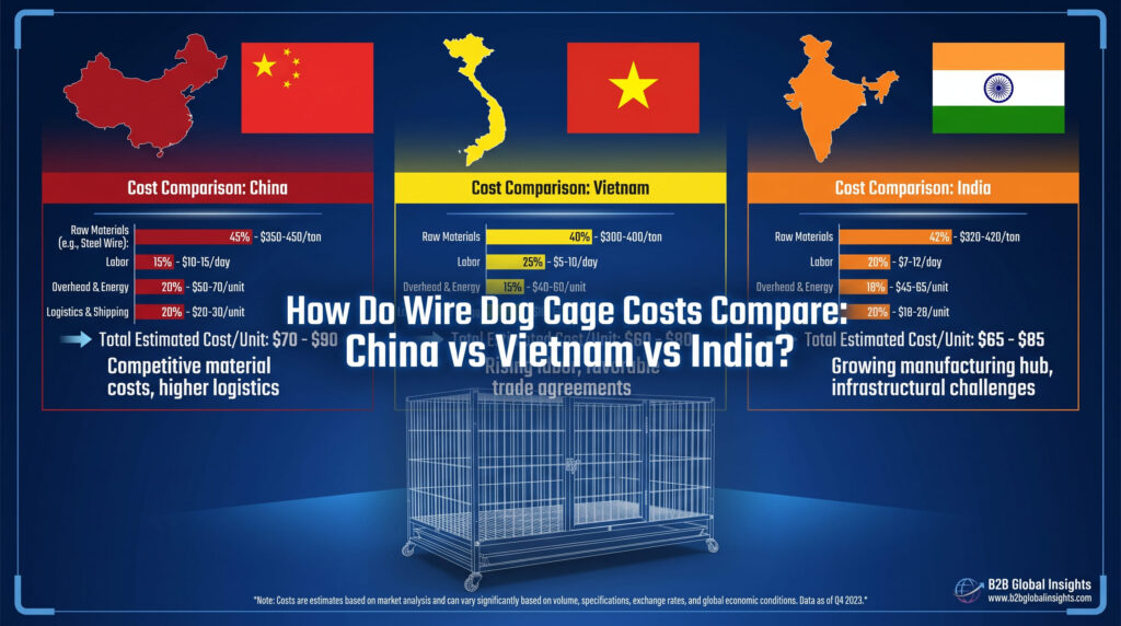 wire dog cage cost