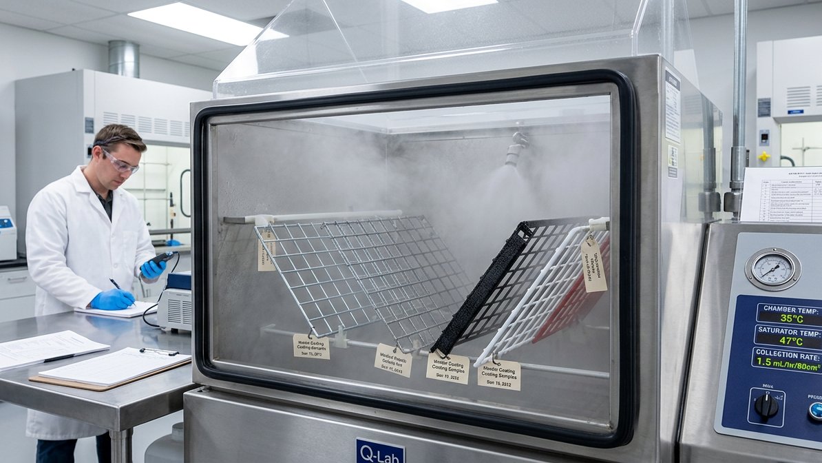Salt spray test results for galvanized and powder coated wire dog crate surfaces - galvanized vs powder coated wire dog crate