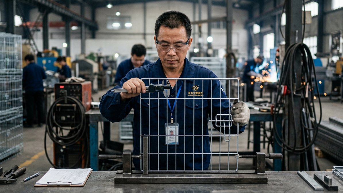 Factory quality inspection of wire crate door - wire pet crate door types