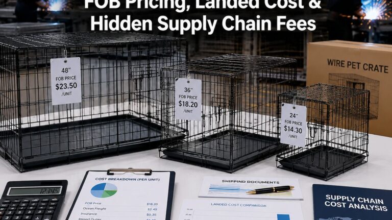 Featured - Annual Wire Pet Crate Cost Report FOB pricing landed cost analysis - wire pet crate cost analysis