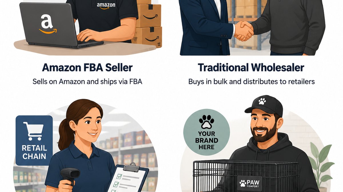 Four wire pet crate buyer types overview Amazon FBA wholesaler retail brand - B2B buyers