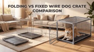 Folding vs Fixed Wire Dog Crate Comparison featured image
