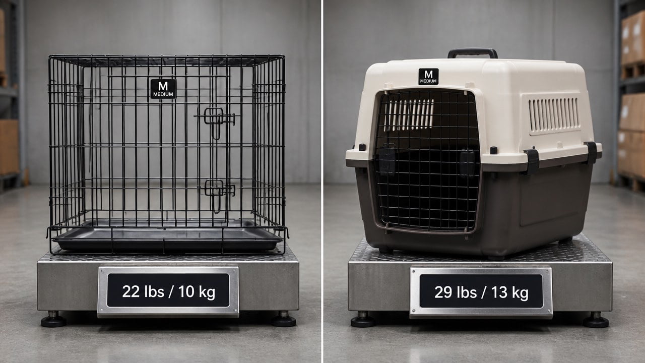 Wire vs plastic dog crate - image 1