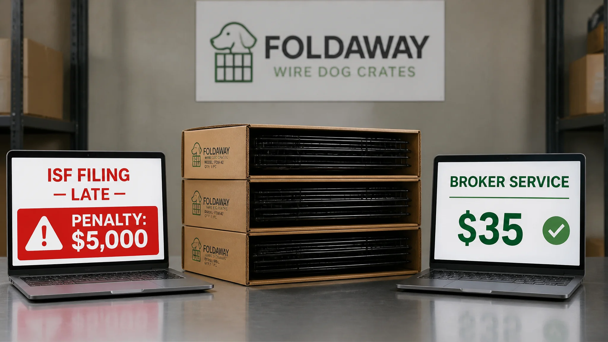ISF filing penalty vs broker cost for wire dog crate imports - ISF filing dog crate