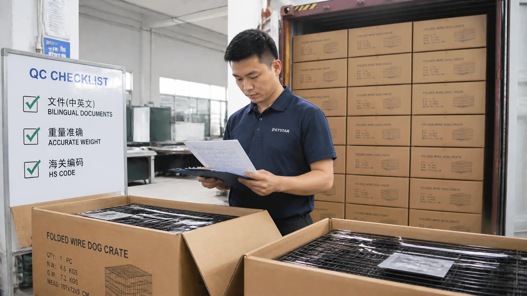 Factory quality control prevents customs delays - wire dog crate customs clearance