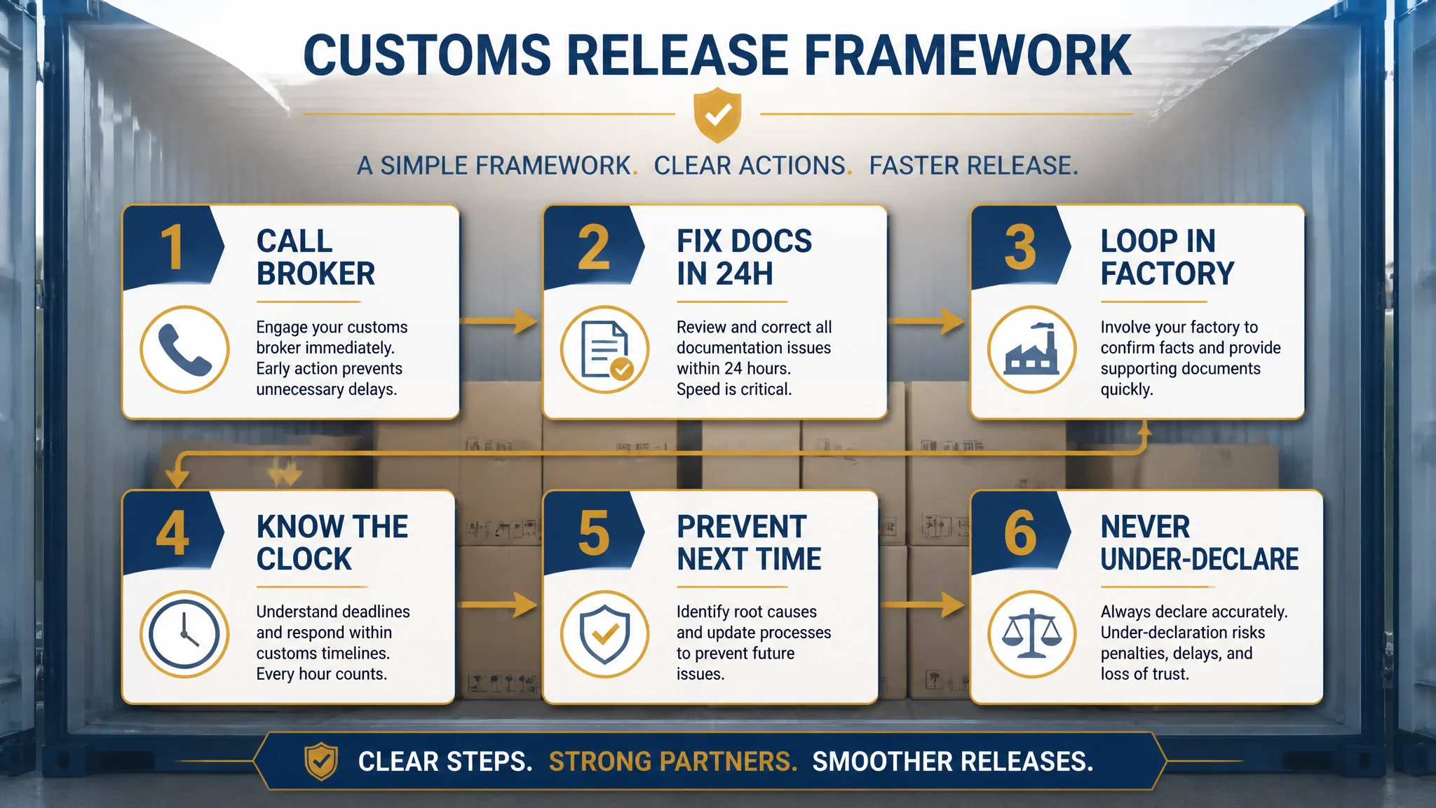 Customs release decision framework for dog crate importers - customs hold