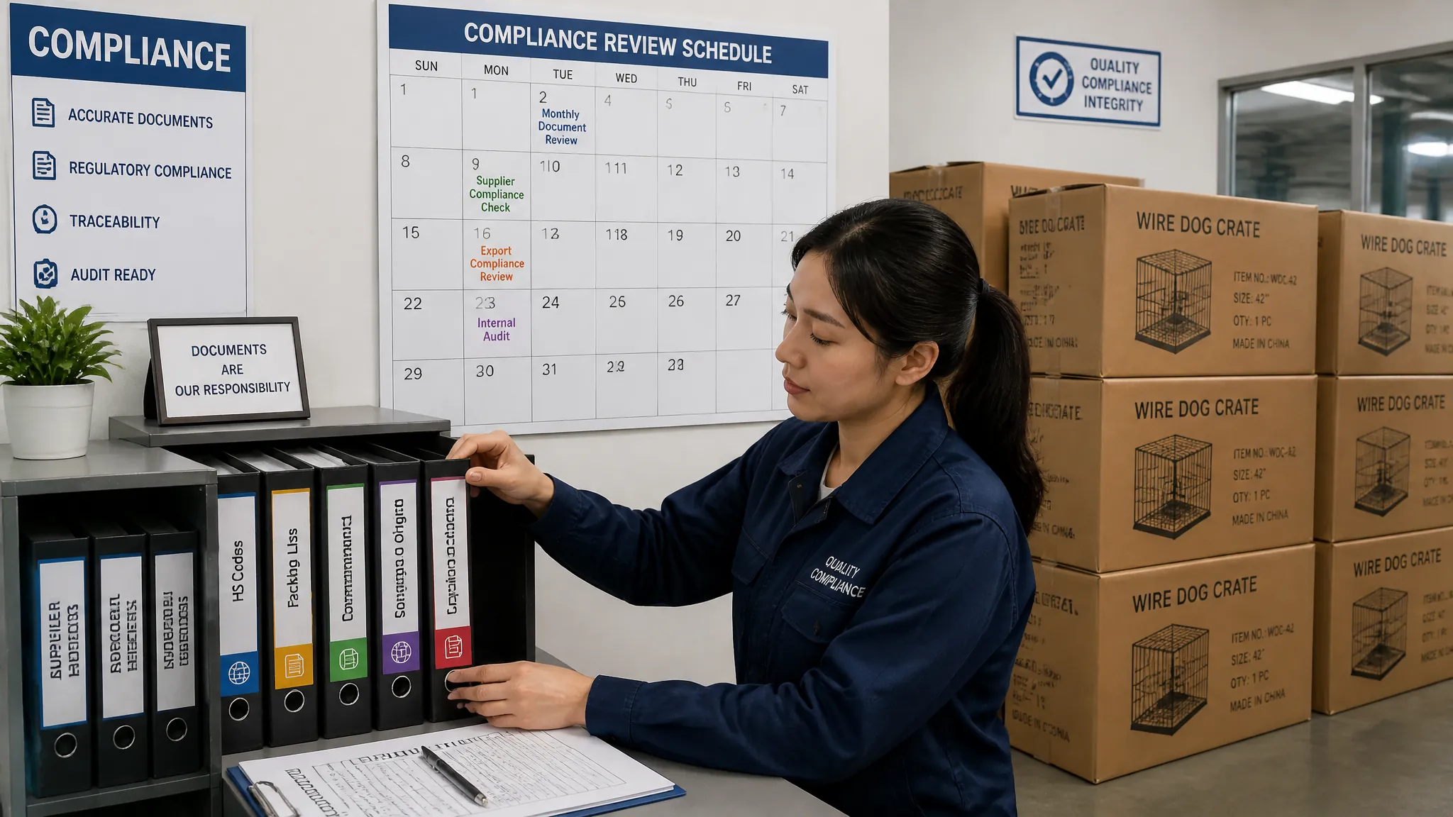 Building customs compliance system for wire dog crate imports - customs compliance system