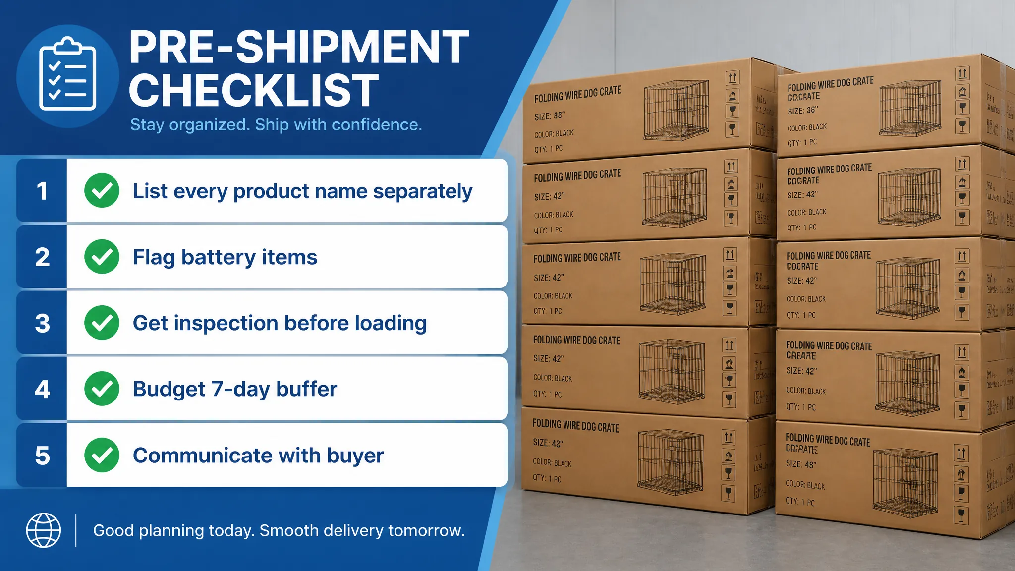 Mixed container inspection checklist for factories and buyers - multiple products one container customs